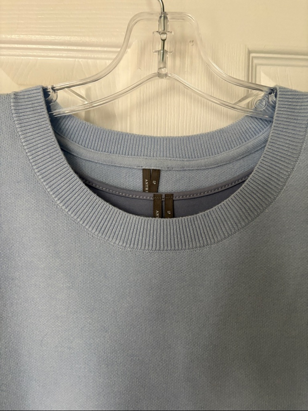 Anthropologie NWT Light Blue Knit Top with Dusty Blue Maxi dress Two-Piece Set - Picture 6 of 12